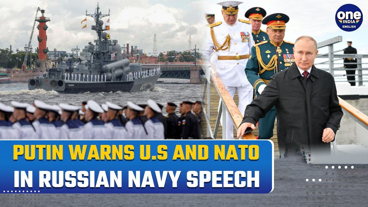 Russia Navy Day Parade 2024 in St. Petersburg | Over 200 Ships Display Putin Army's Naval Power