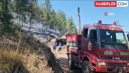 Sondaj aracında başlayan yangın ormana sıçradı