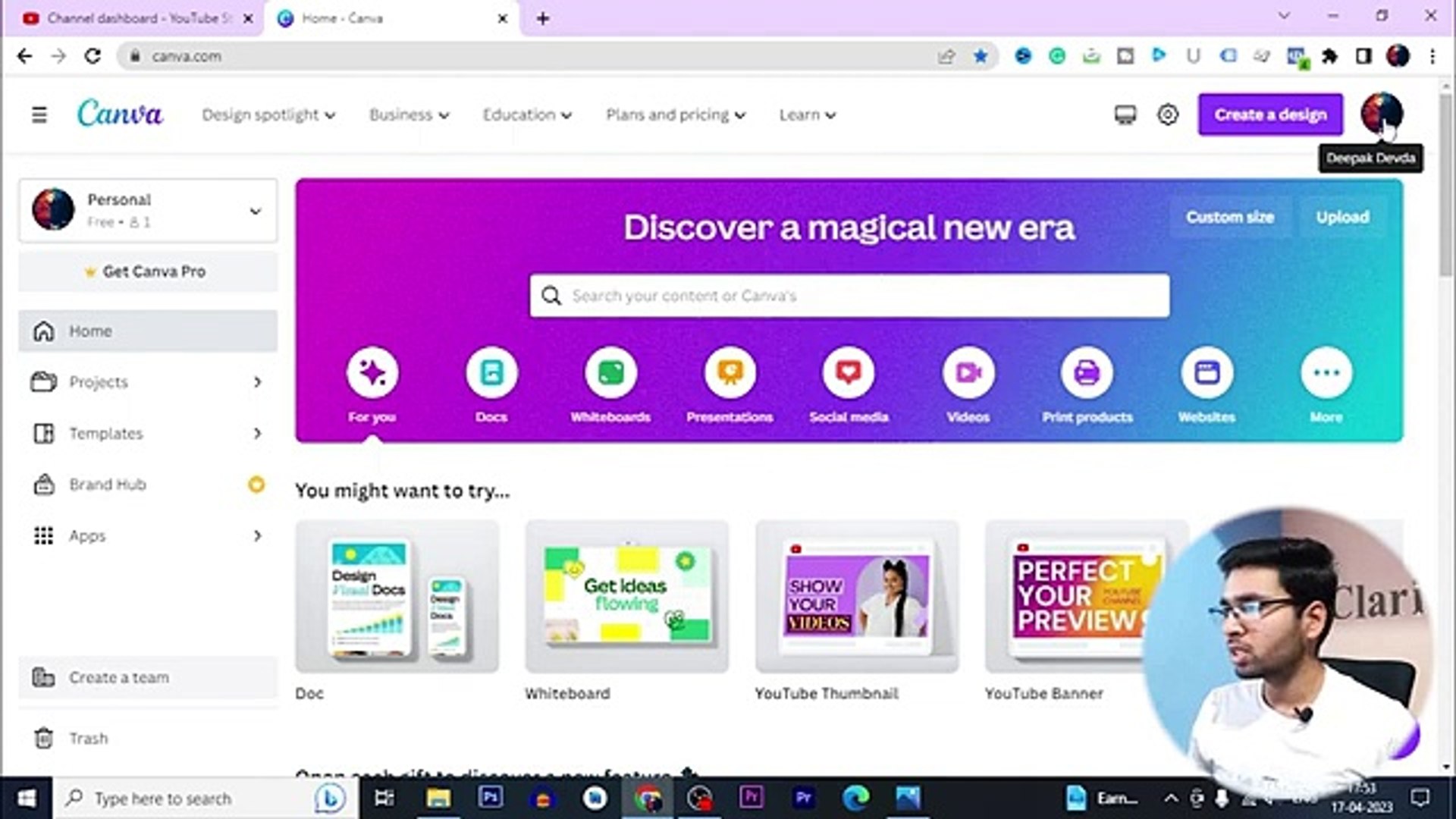 utomp3.com - How To Create YouTube Channel Banner or Art in Canva  YouTube Banner Size  2023_360p (1