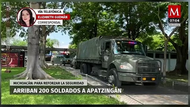 Llegan 200 soldados a Apatzingán para reforzar operativos contra el crimen