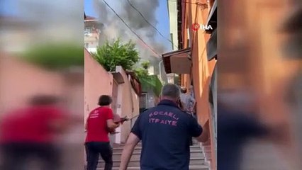 Kurs binasında korkutan yangın