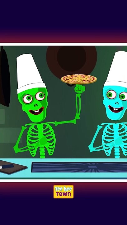 Teehee Town - Five Skeletons Were Cooking At A Party #ytshorts #skeletons #halloween