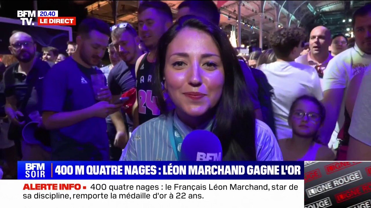 JO de Paris 2024: médaille d'or au 400m quatre nages pour le nageur français Léon Marchand