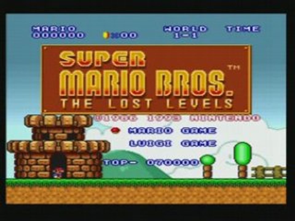 ingame SMAS : Super Mario Bros.: The Lost Levels