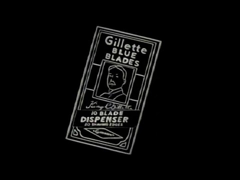 1950s animated Gillette shaving blades TV commercial