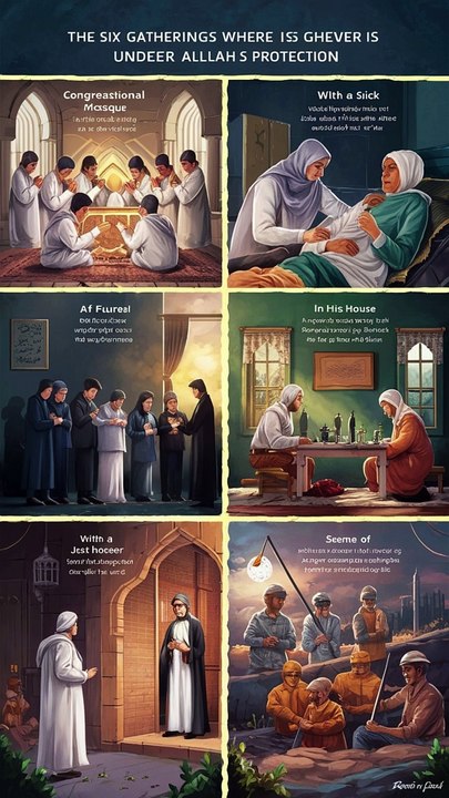 ماذا قال النبي صلى الله عليه وسلم عن ست مجالس المؤمن؟