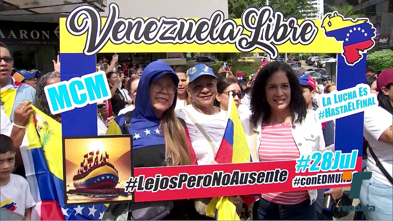 Pidiendo \\\"libertad\\\", venezolanos en Panamá ejercieron su voto en las elecciones presidenciales