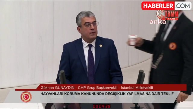 (TBMM) - CHP Grup Başkanvekili Gökhan Günaydın, Hayvanları Koruma Kanunu'nda Değişiklik Yapılmasına Dair Teklif'i eleştirdi