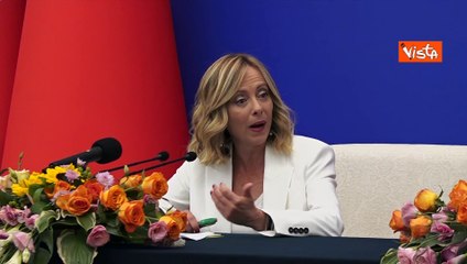 Meloni: "Forte squilibrio interscambio Italia-Cina tema rilevante, andare verso bilanciamento"