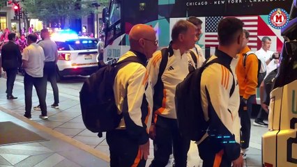 Así fue la llegada del Real Madrid a Chicago: 200 aficionados, autobuses únicos y locura con Modric
