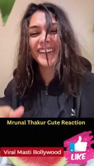 Mrunal Thakur Cute Reaction