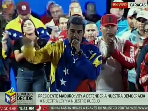 Presidente Nicolás Maduro: El pueblo dijo paz y en Venezuela habrá paz para nuestra patria