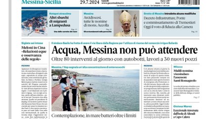 Rassegna stampa Messina 29 luglio 2024