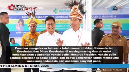 Presiden Jokowi dan Ibu Iriana Tinjau Kegiatan Vaksin PIN Polio di Jayapura