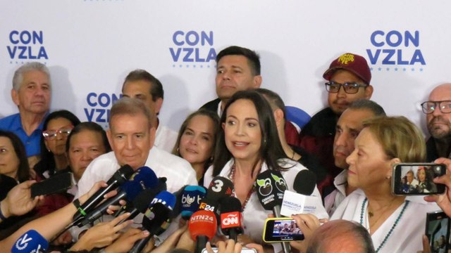 Ganamos y todo el mundo lo sabe : María Corina dice que Edmundo obtuvo el 70% de los votos