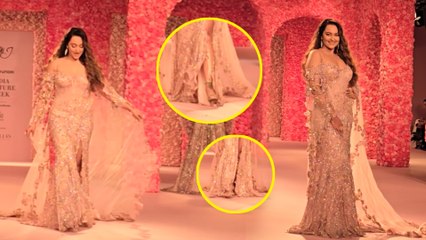 India Couture Week में रैंप वॉक करते नजर आई खबूसूरत Sonakshi Sinha, देखिए वीडियो