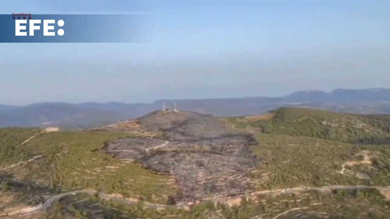 Los bomberos dan por estabilizado el incendio de La Figuera (Tarragona), tras afectar a 17 hectáreas