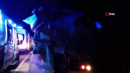 Sinop'tan yola çıkan otobüs kaza yaptı