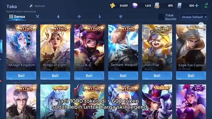 SKIN LEGEND HOK FREE!HONOR OF KINGS! EVENT TOKEN