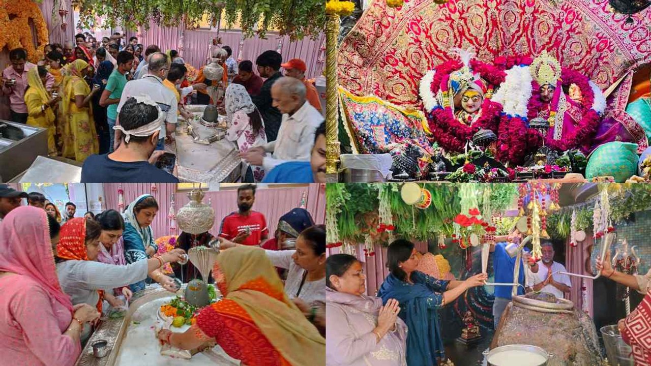 सावन के दूसरे सोमवार पर पुरानी दिल्ली के प्राचीन श्री गौरी शंकर मंदिर में, भोलेनाथ का जलाभिषेक करने उमड़े श्रद्धालु