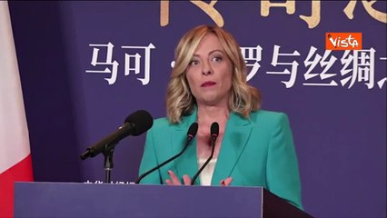 Meloni: "Marco Polo ha costruito ponte tra Italia e Cina, tenerlo percorribile"