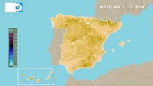 Precipitación acumulada prevista para los próximas horas por el modelo ECMWF.