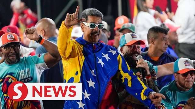 Venezuela's Maduro celebrates re-election victory