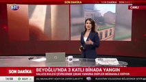 Beyoğlu'nda 3 katlı binada yangın