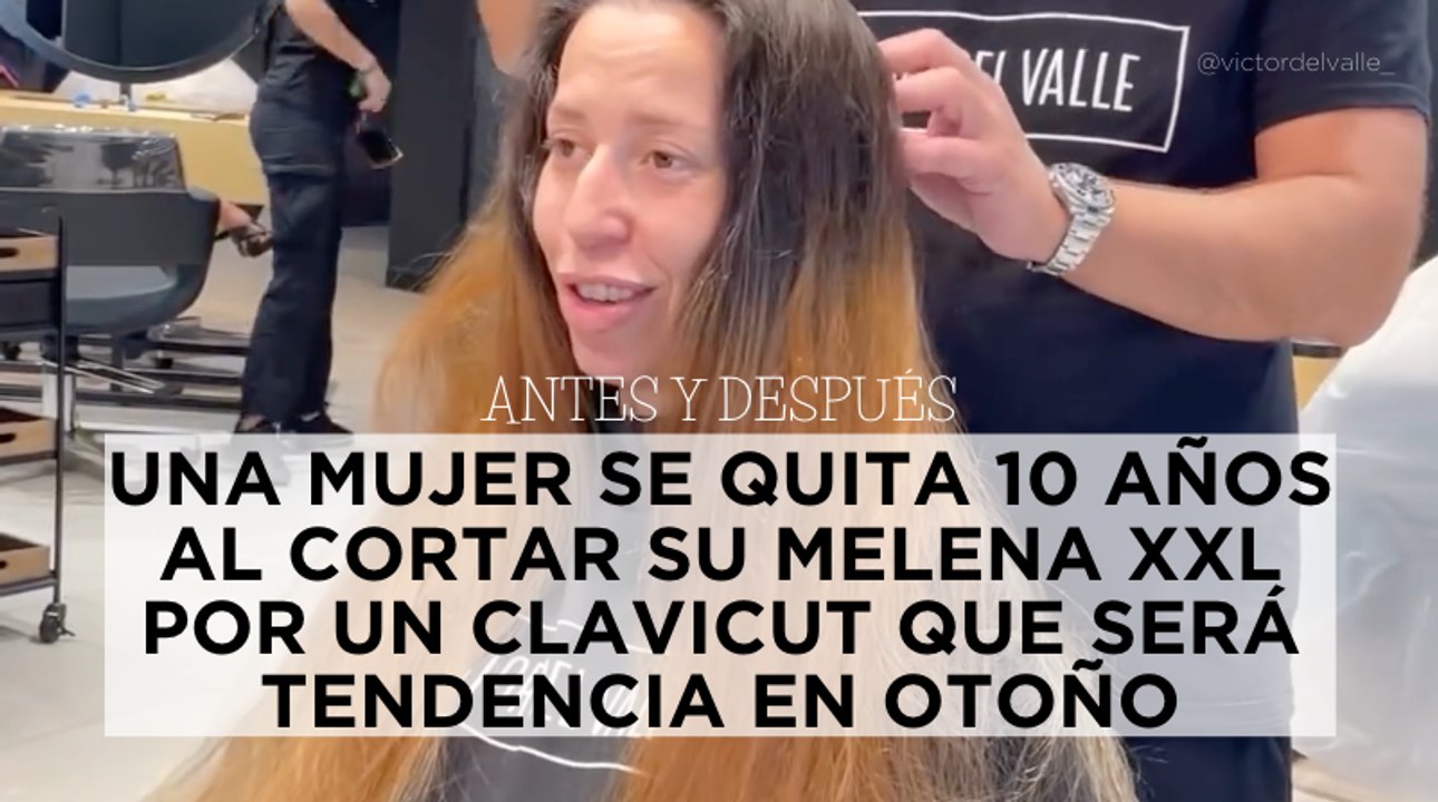 Antes y después: una mujer se quita 10 años al cortar su melena XXL por un clavicut que será tendencia en otoño