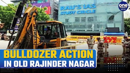 Delhi IAS Coaching Centre Flood Deaths: MCD Launches Bulldozer Action Against Encroachments | Watch