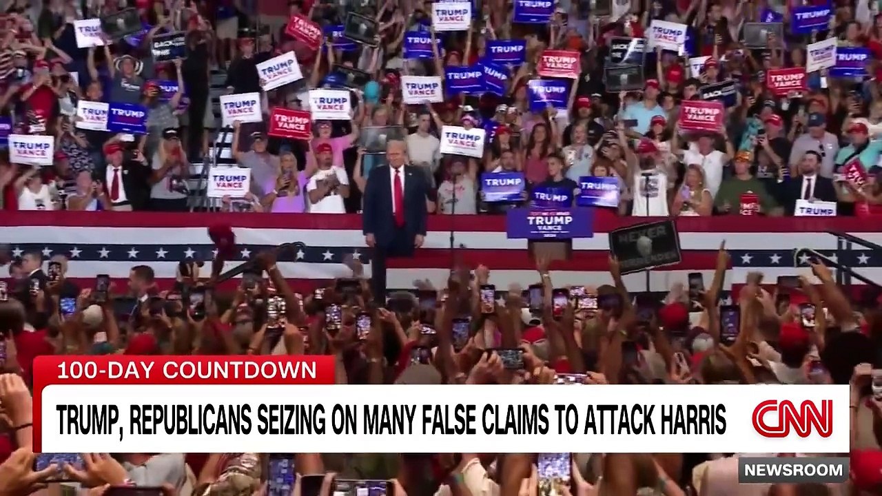 Trump and Republicans use false claims to ramp up attacks on Harris