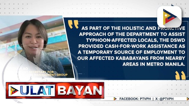 Cash-for-Work Program ng DSWD, inalok sa mga naapektuhan ng Bagyong #CarinaPH at habagat