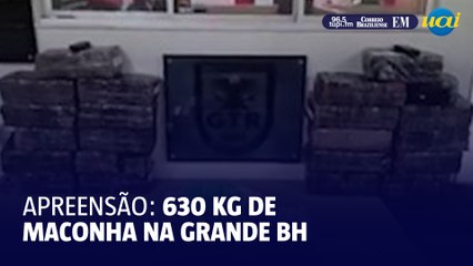 Polícia apreende 630 kg de maconha na grande BH