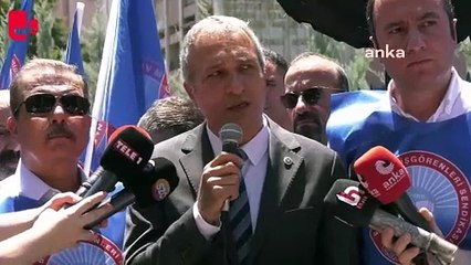 Eğitim-İş’ten MEB önünde siyah çelenkli protesto: 'Yasanıza boyun eğmeyeceğiz'