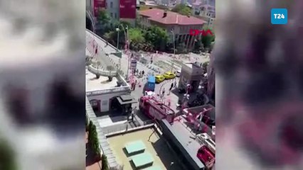 Beyoğlu'nda otelde yangın: müdahale sürüyor