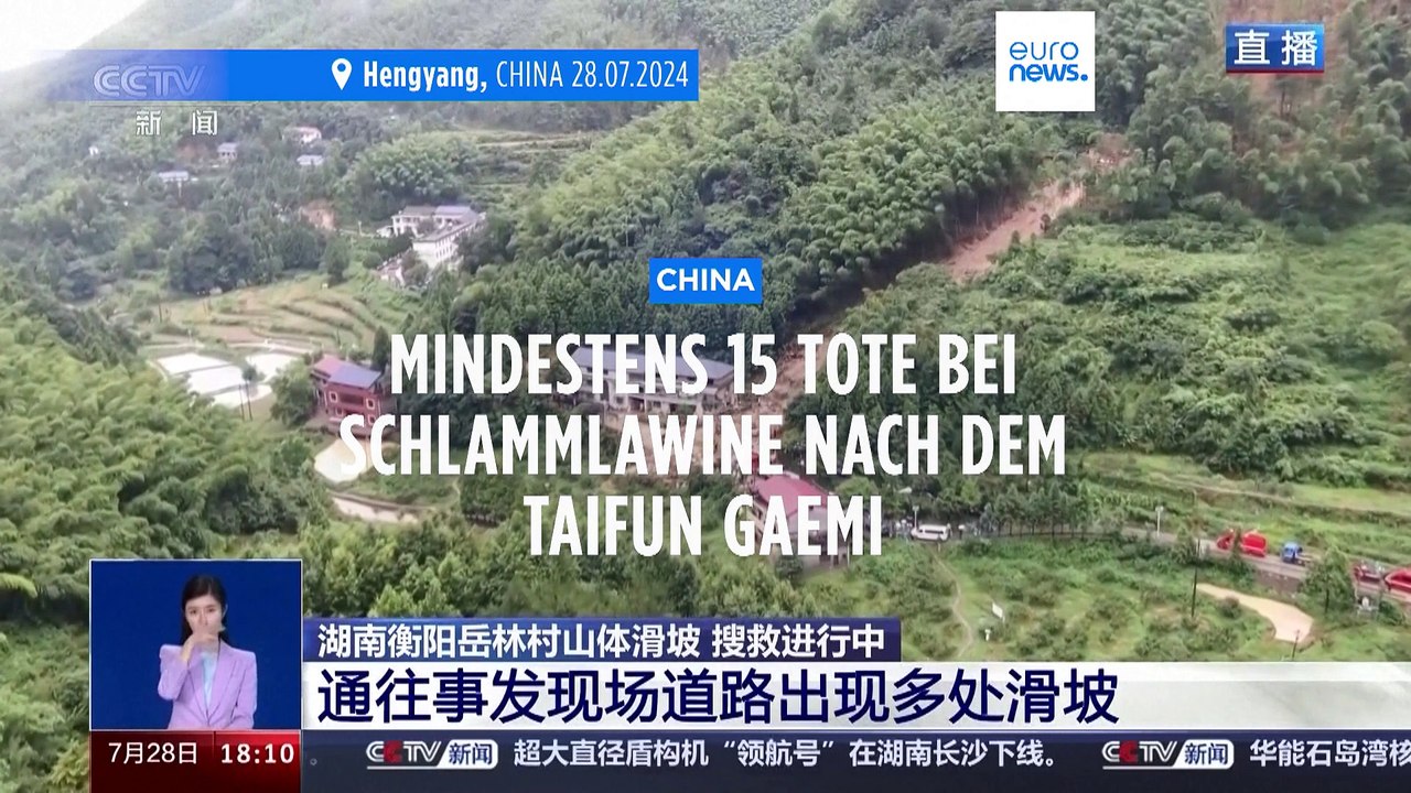 Taifun Gaemi: Mindestens 15 Tote nach Schlammlawine in China