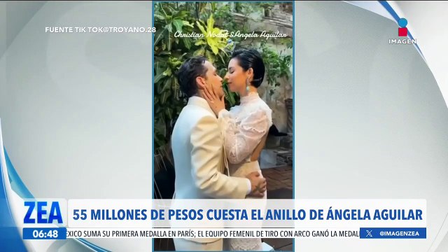 Anillo de compromiso de Ángela Aguilar le costó 55 mdp a Christian Nodal