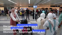 Nahost-Konflikt: Lufthansa und Air France setzen Flüge nach Beirut aus