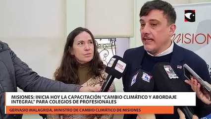 Misiones: inicia hoy la capacitación "Cambio Climático y Abordaje Integral" para colegios de profesionales