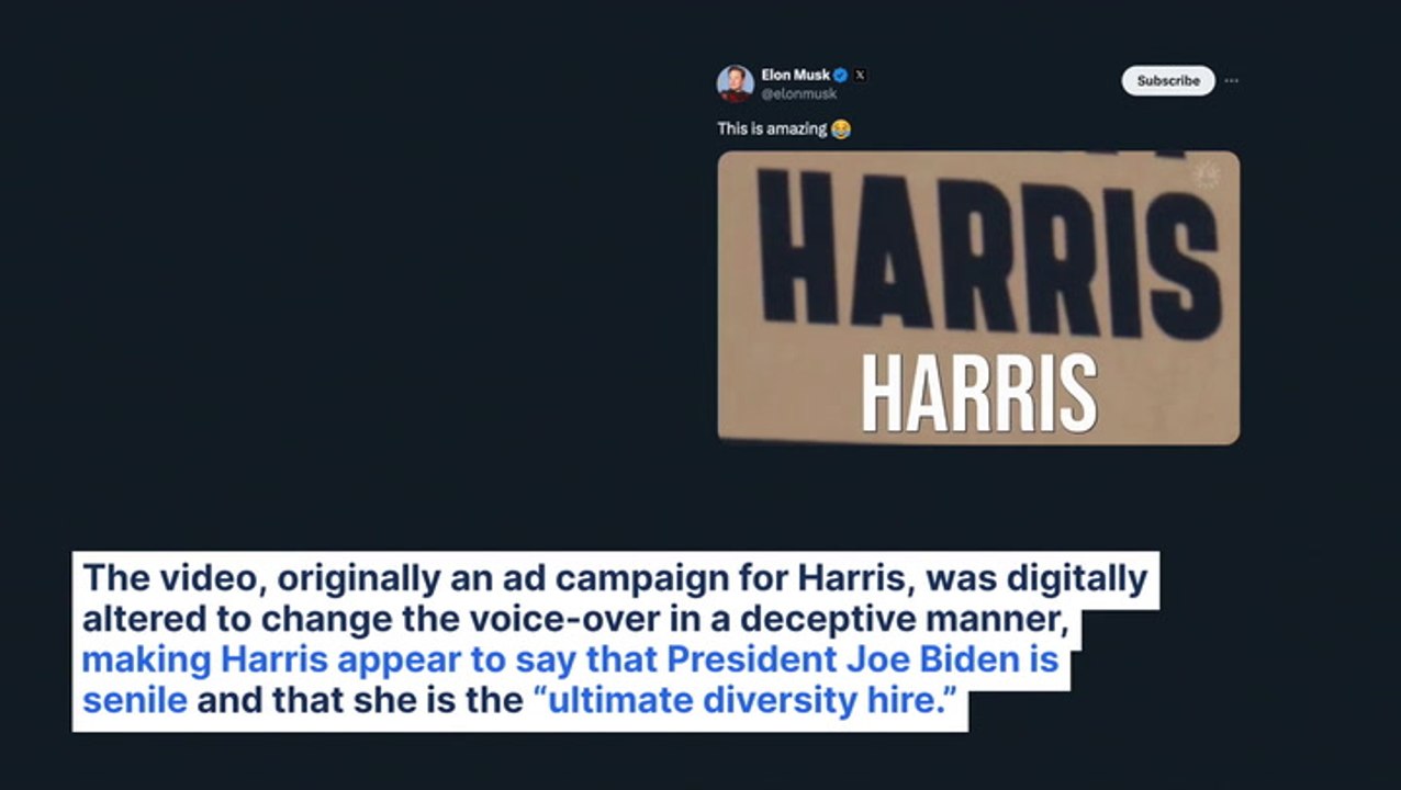Elon Musk Appears To Violate Own Social Media Platform's Guidelines, Posts Manipulated Video of Kamala Harris