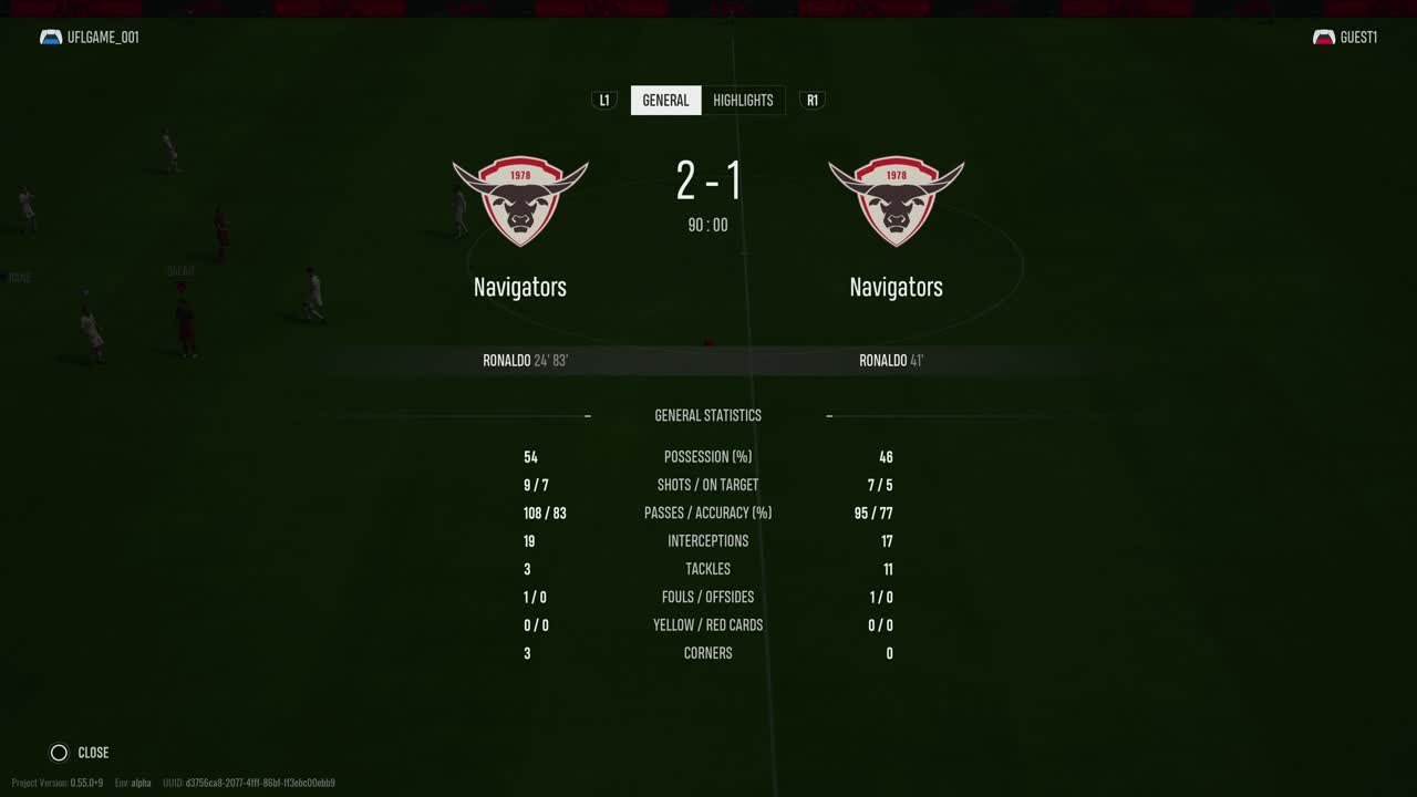 UFL, gameplay