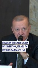 Erdogan threatens Gaza conflict intervention – Israel FM warns of Saddam's fate