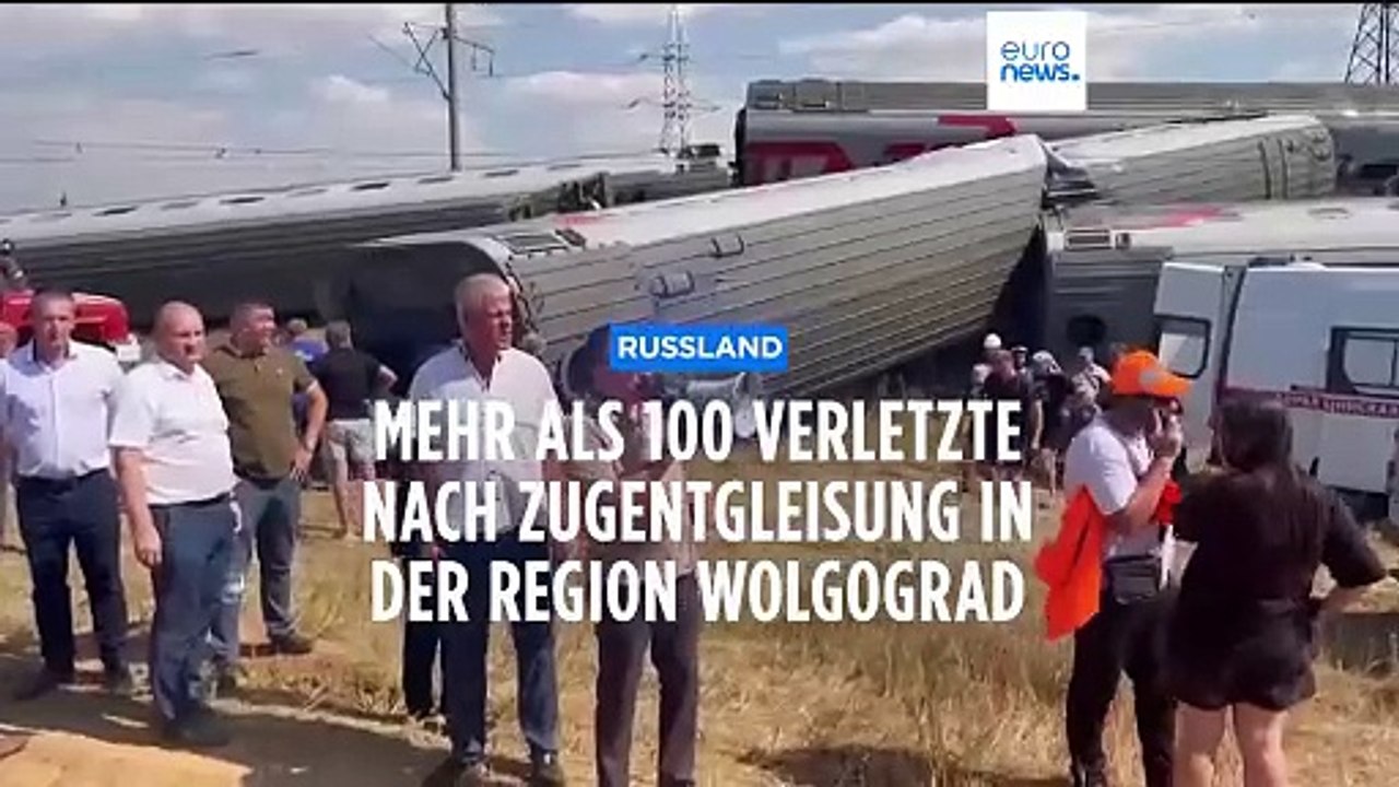 Mehr als 100 Verletzte nach Zugentgleisung in der russischen Region Wolgograd