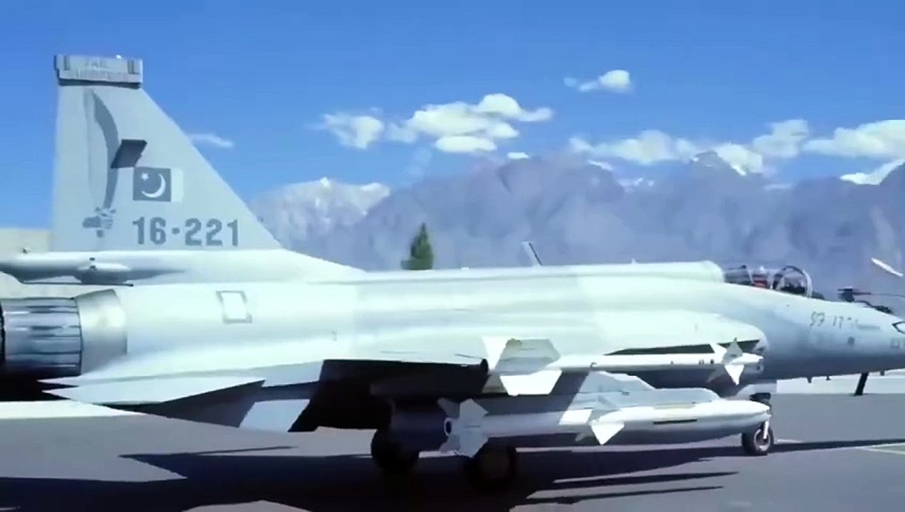 2 JF-17 Thunder equipped with Air to Air Missiles Takeoff from Skardu Airbase for CAP mission(720P_HD)