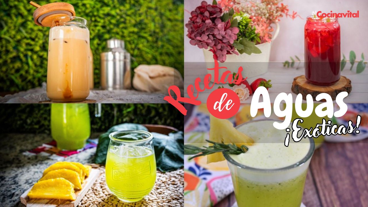 5 refrescantes y deliciosas recetas de aguas exóticas para la comida