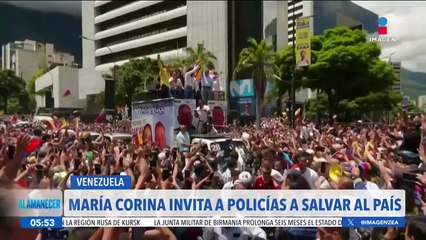 María Corina Machado invita a policías chavistas a salvar a Venezuela