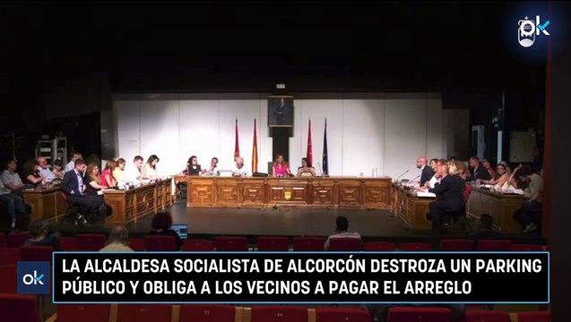 La alcaldesa socialista de Alcorcón destroza un parking público y obliga a los vecinos a pagar el arreglo
