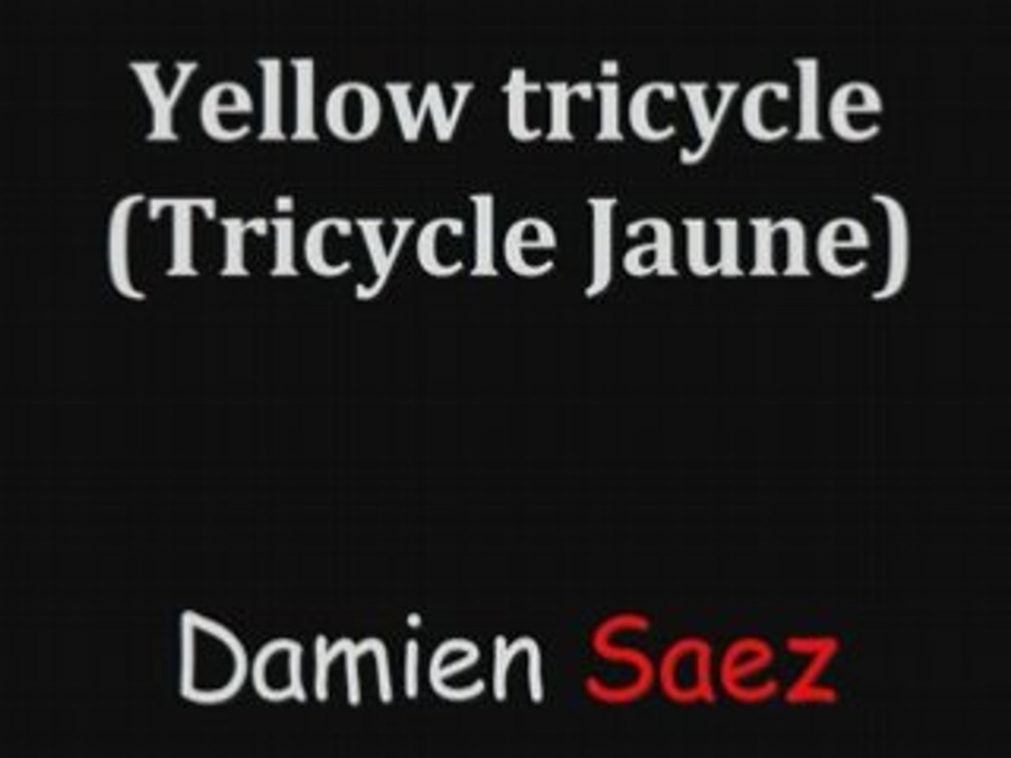 saez yellow tricycle