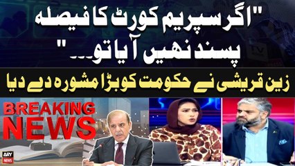 "Agar Supreme Court Ka Faisla...", Zain Qureshi advice to PMLN govt