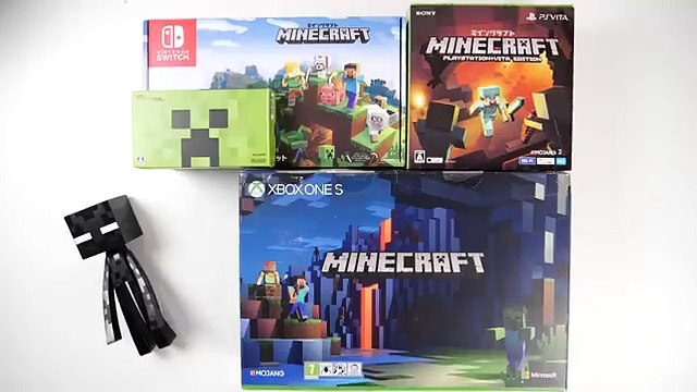 The Ultimate MINECRAFT Consoles Unboxing (Xbox One, Nintendo Switch, PlayStation Vita, 2DS XL)